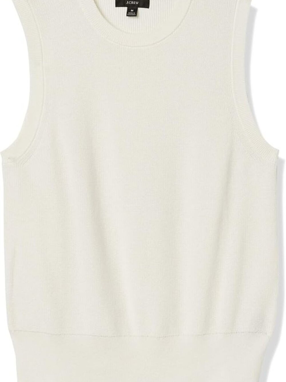 J. CREW FACTORY rib tank top sweater in white (XL)
